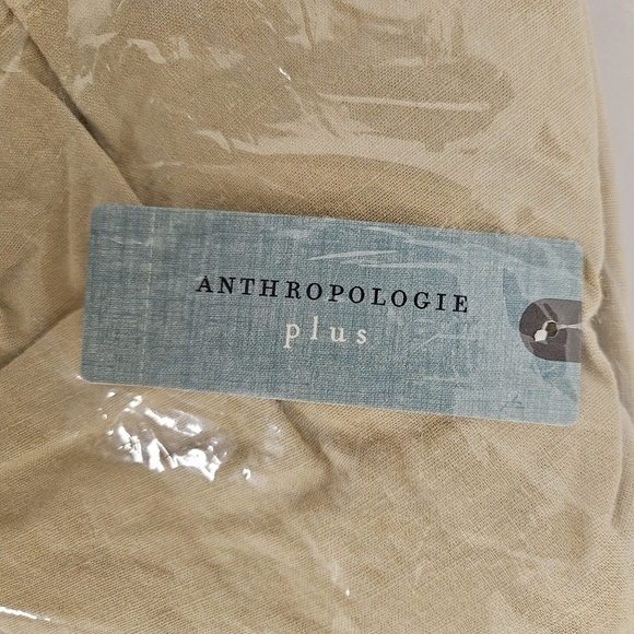 Anthropologie Ruched Slim Midi Dress with Tie Back in Khaki and Orange NWT - Picture 16 of 16